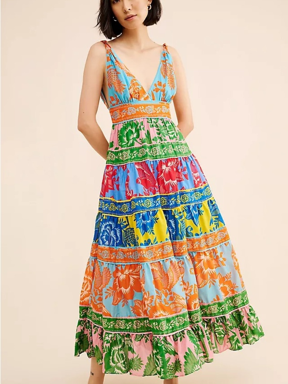 NWT FARM Rio Lace Garden Mix Maxi Dress